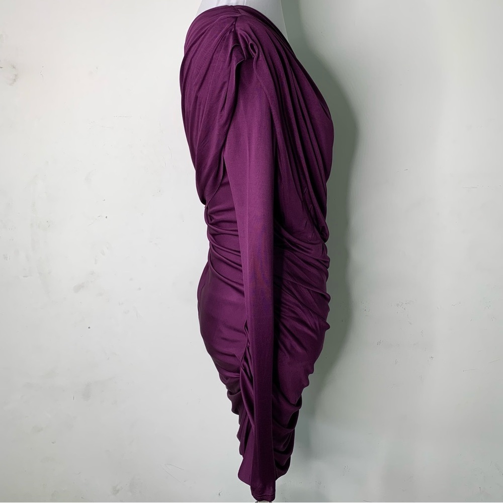 Alexander Wang Women's Long Sleeve Goddess Purple Dress Size 0 Gossip Girl - Picture 4 of 16